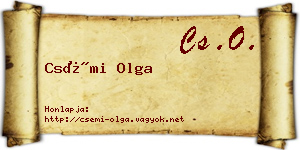 Csémi Olga névjegykártya